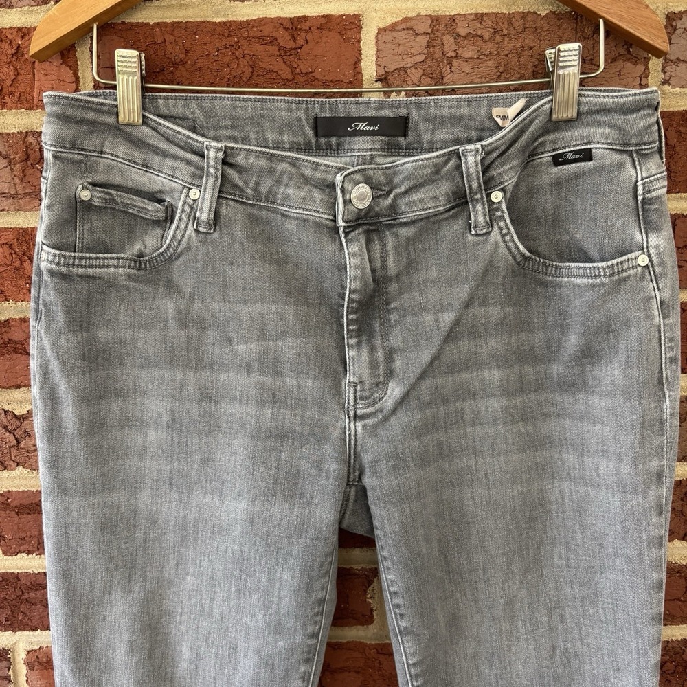 Mavi Women's Emma Slim Boyfriend Jeans Size 33/32 Gray Stretch Mid Rise - Picture 2 of 7